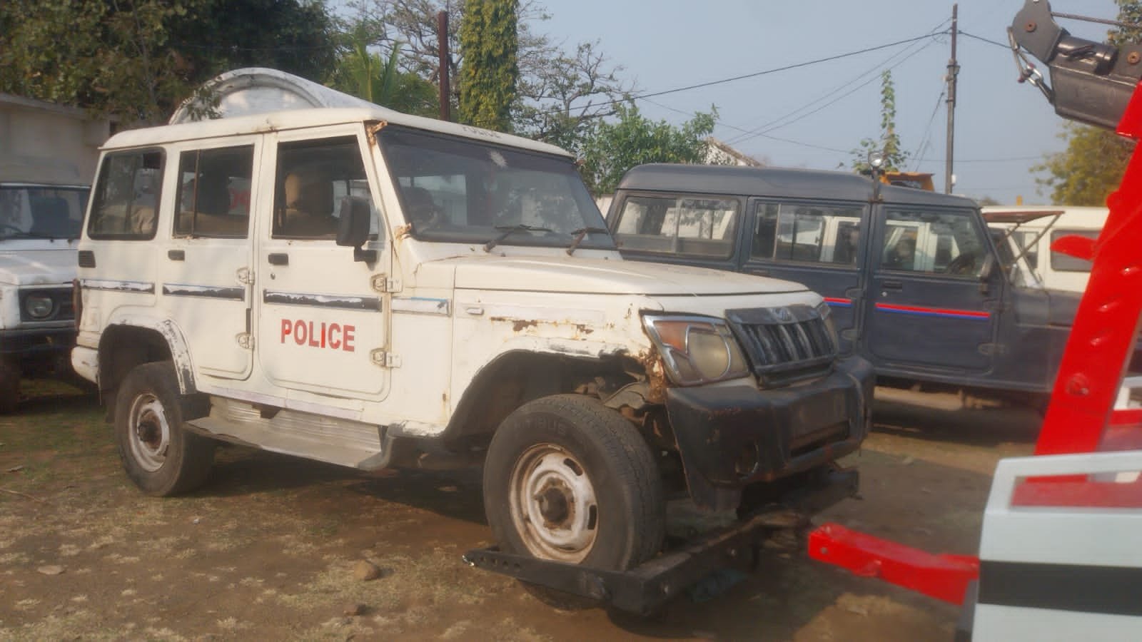 Crushed vehicles for recycling